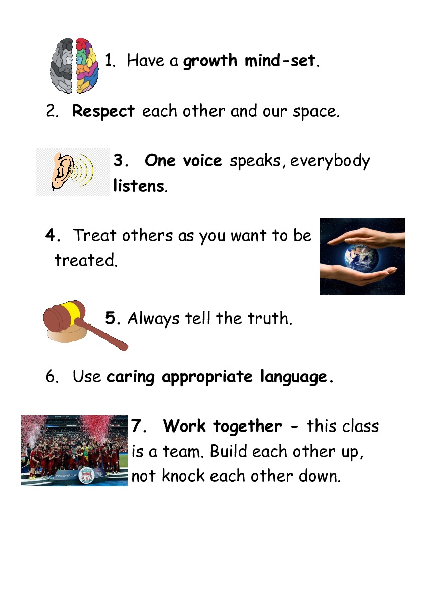 Class Rules year 5