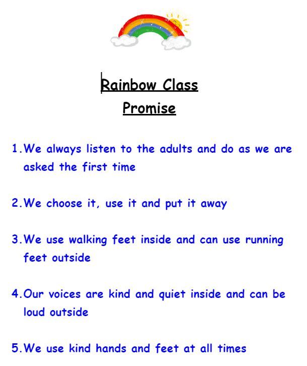 Rainbow Class Promise