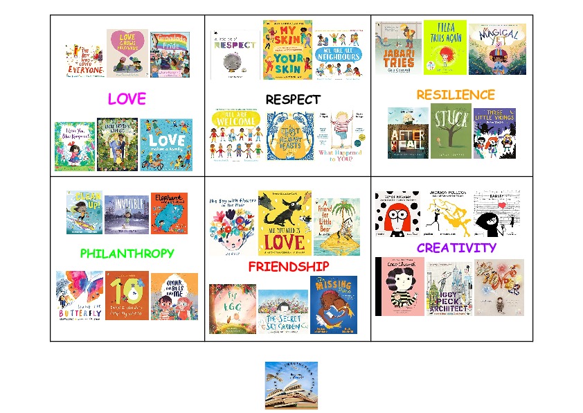 Books for WCPS values EYFS V2